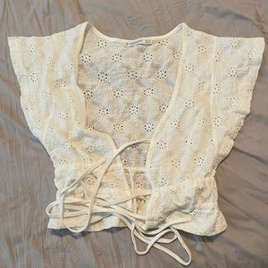 ASOS eyelet wrap top